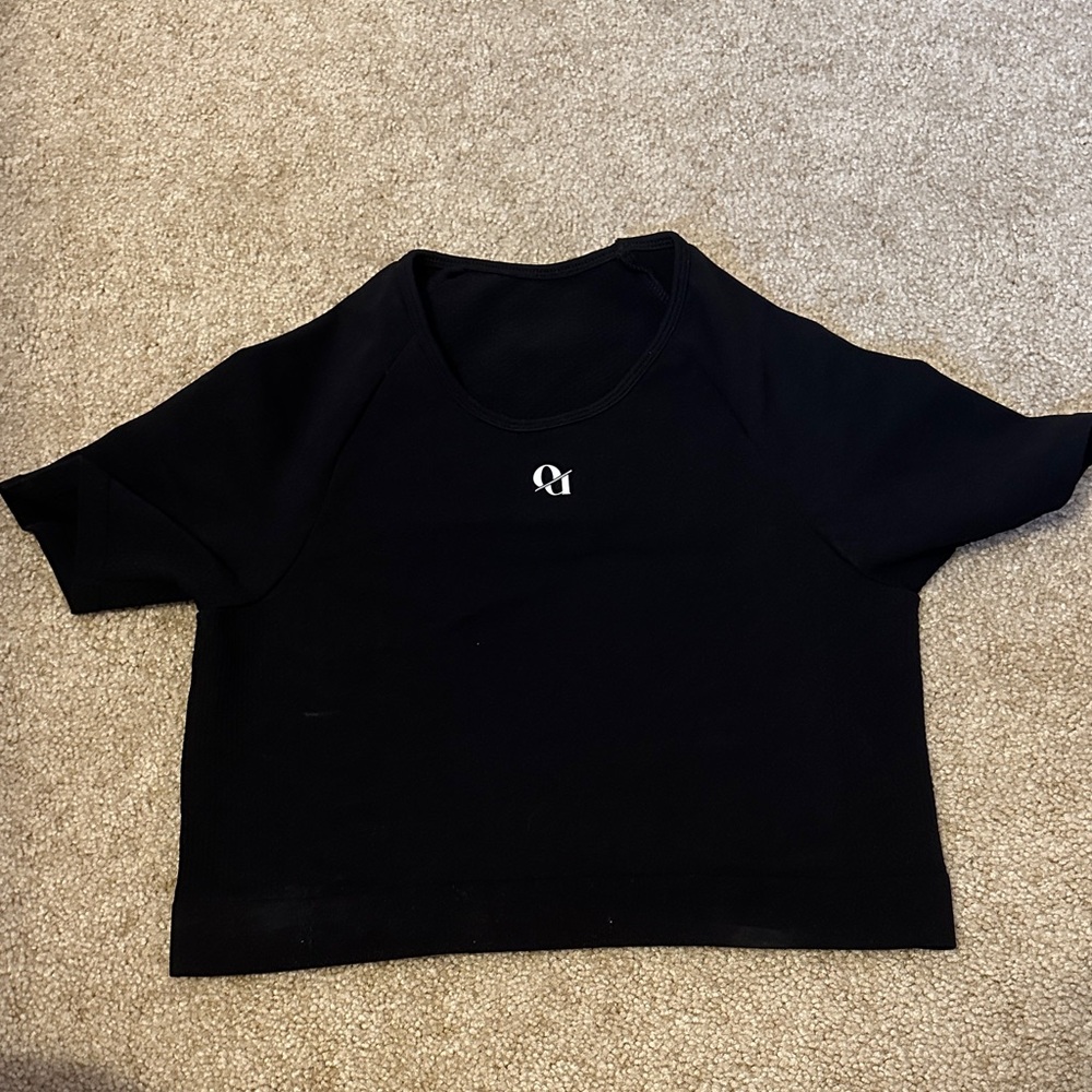 OWNU Black Short Sleeve Top